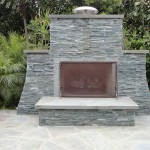 Stone Fireplace and Sport Court - Gemini 2 Landscape Construction